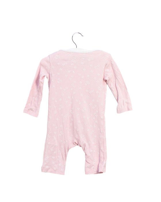 A Pink Long Sleeve Jumpsuits from The Little White Company in size 0-3M for girl. (Back View)