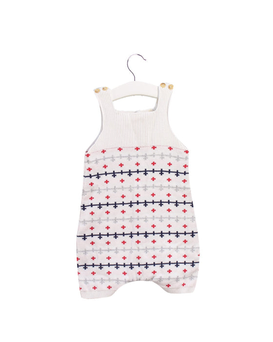 A White Sleeveless Rompers from Seed in size 3-6M for girl. (Back View)