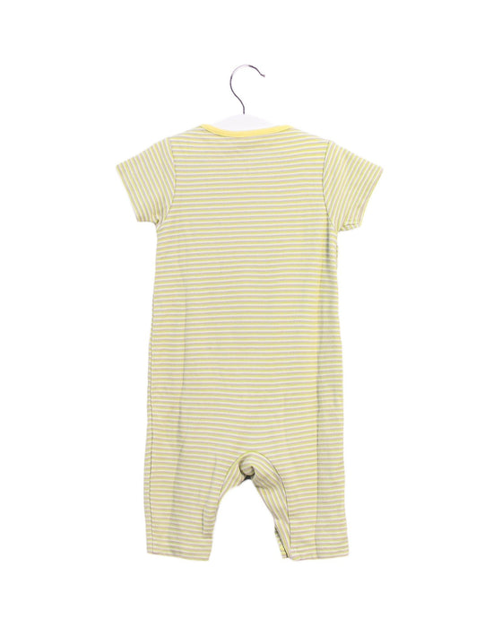 A Yellow Short Sleeve Jumpsuits from Chickeeduck in size 6-12M for boy. (Back View)