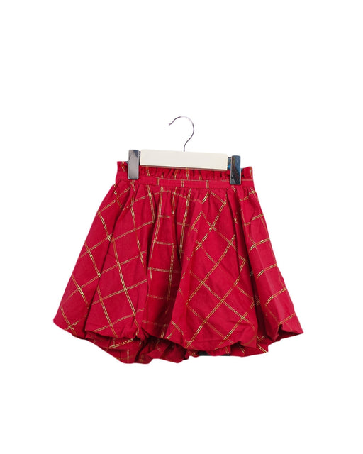 A Red Short Skirts from Velveteen in size 4T for girl. (Front View)