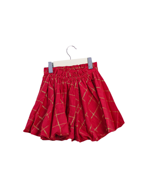 A Red Short Skirts from Velveteen in size 4T for girl. (Back View)