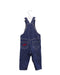 A Blue Long Overalls from La Compagnie des Petits in size 12-18M for neutral. (Back View)