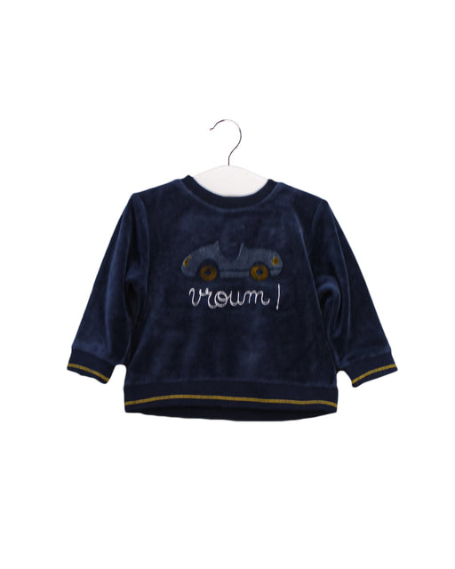 A Navy Crewneck Sweatshirts from Carrément Beau in size 6-12M for boy. (Front View)