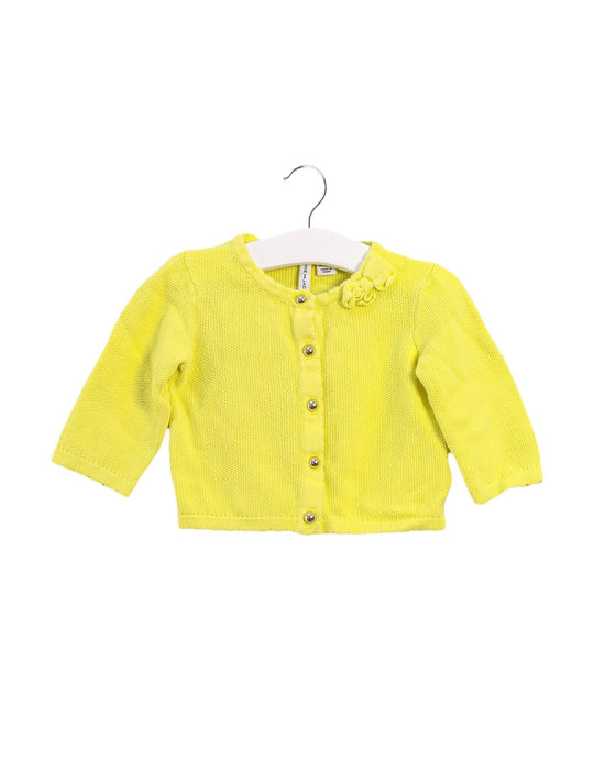 A Yellow Cardigans from Janie & Jack in size 3-6M for girl. (Front View)