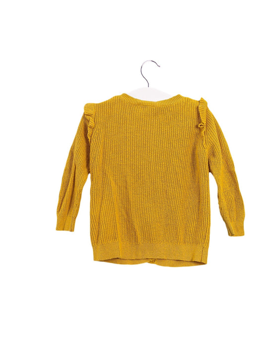 A Yellow Cardigans from Seed in size 3-6M for girl. (Back View)