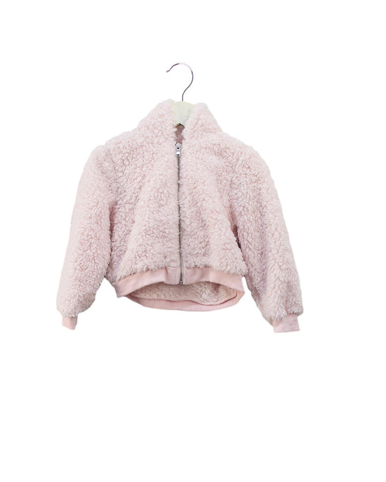 A Pink Puffer/Quilted Jackets from Pippa & Julie in size 3T for girl. (Front View)