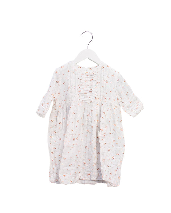 A White Short Sleeve Dresses from Velveteen in size 4T for girl. (Front View)