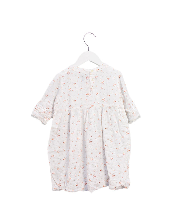 A White Short Sleeve Dresses from Velveteen in size 4T for girl. (Back View)