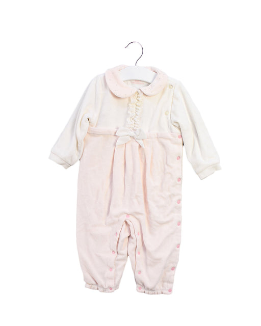 A Pink Long Sleeve Jumpsuits from Chickeeduck in size 12-18M for girl. (Front View)