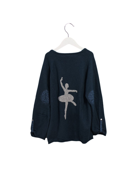 A Green Knit Sweaters from Juliet & the Band in size 12Y for girl. (Back View)