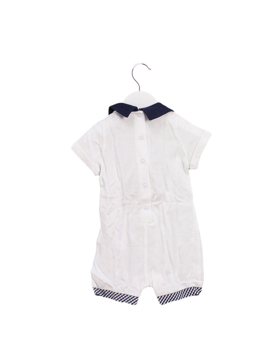 A White Short Sleeve Rompers from Nicholas & Bears in size 0-3M for boy. (Back View)