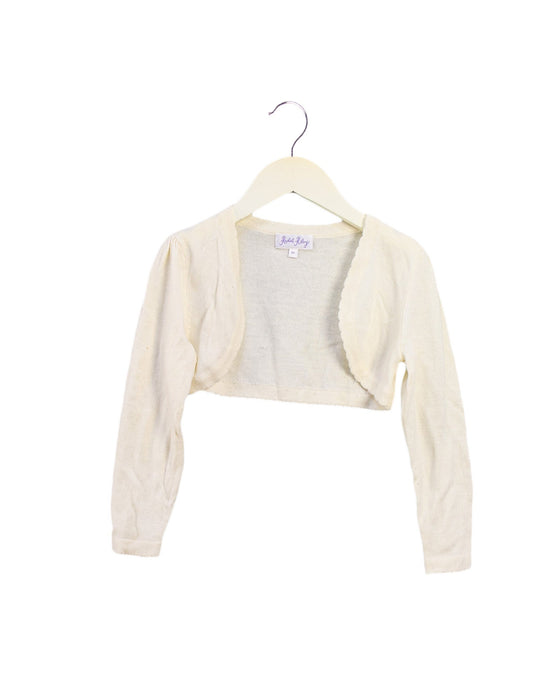 A Ivory Cardigans from Rachel Riley in size 4T for girl. (Front View)
