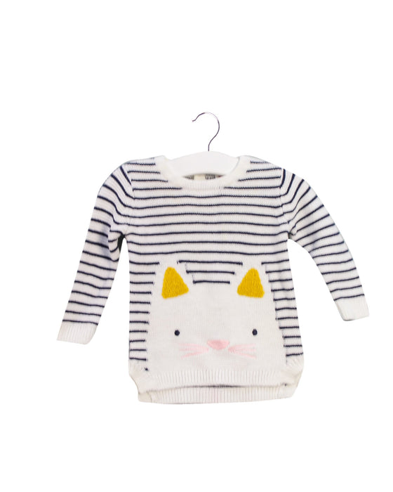 A Navy Knit Sweaters from Seed in size 0-3M for girl. (Front View)