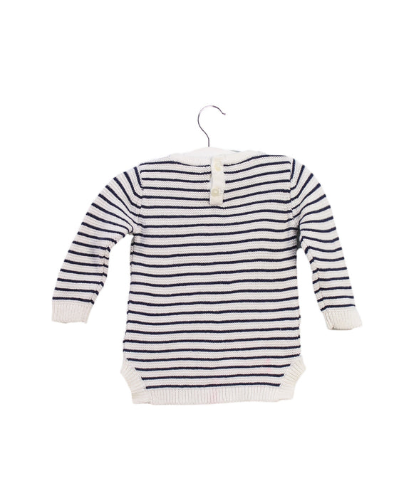 A Navy Knit Sweaters from Seed in size 0-3M for girl. (Back View)