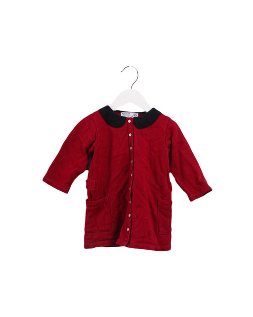 A Red Long Sleeve Dresses from Agnes b. in size 12-18M for girl. (Front View)