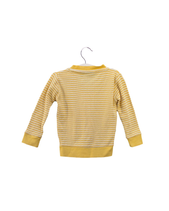 A Yellow Cardigans from Little Green Radicals in size 6-12M for girl. (Back View)