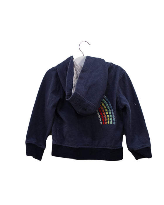 A Navy Zippered Sweatshirts from Bonnie Baby in size 12-18M for boy. (Back View)