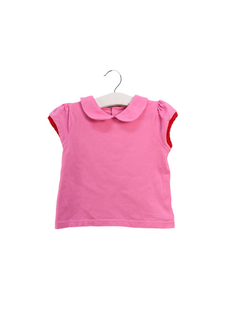 A Pink Short Sleeve Tops from Jacadi in size 6-12M for girl. (Front View)
