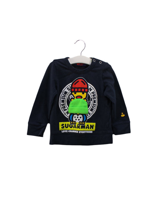 A Black Crewneck Sweatshirts from Sugarman in size 6-12M for boy. (Front View)
