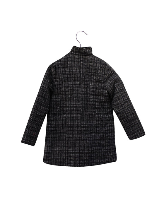 A Black Coats from Tartine et Chocolat in size 4T for girl. (Back View)