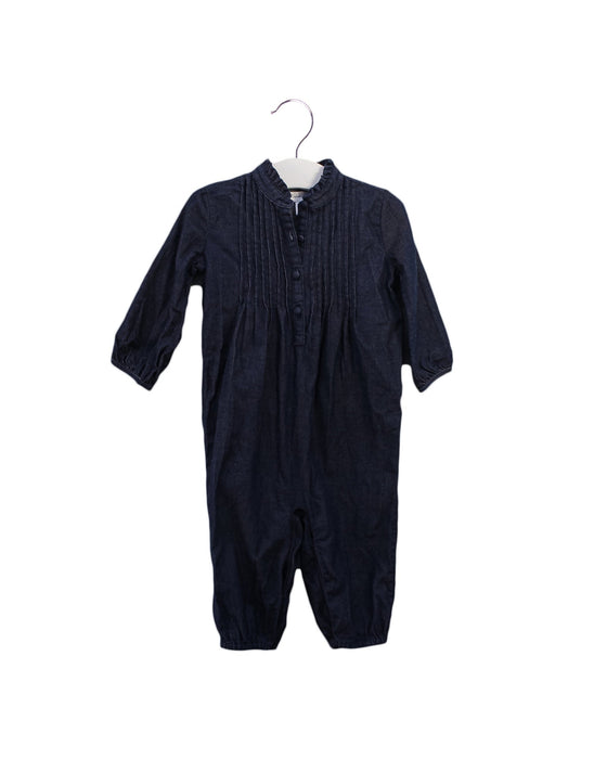 A Navy Long Sleeve Jumpsuits from Ralph Lauren in size 6-12M for girl. (Front View)