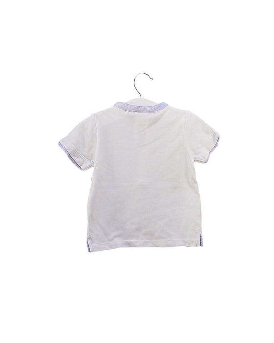 A White Short Sleeve Polos from Jacadi in size 6-12M for boy. (Back View)