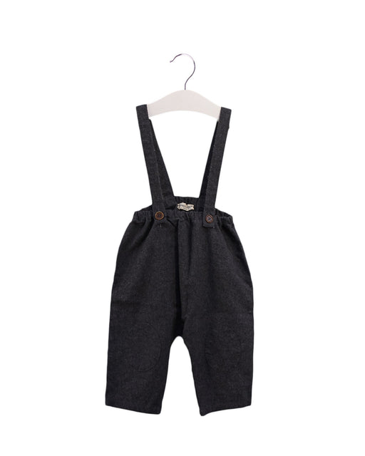 A Grey Long Overalls from Babe & Tess in size 6-12M for boy. (Front View)