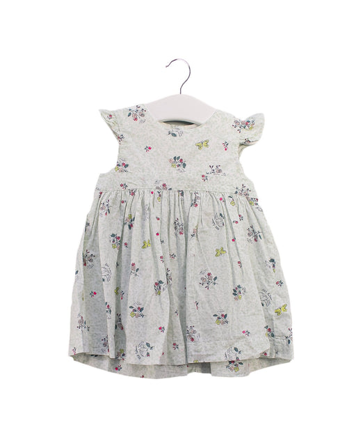 A White Short Sleeve Dresses from Petit Bateau in size 3-6M for girl. (Front View)