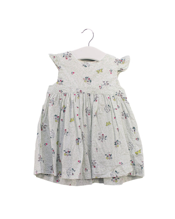 A White Short Sleeve Dresses from Petit Bateau in size 3-6M for girl. (Front View)