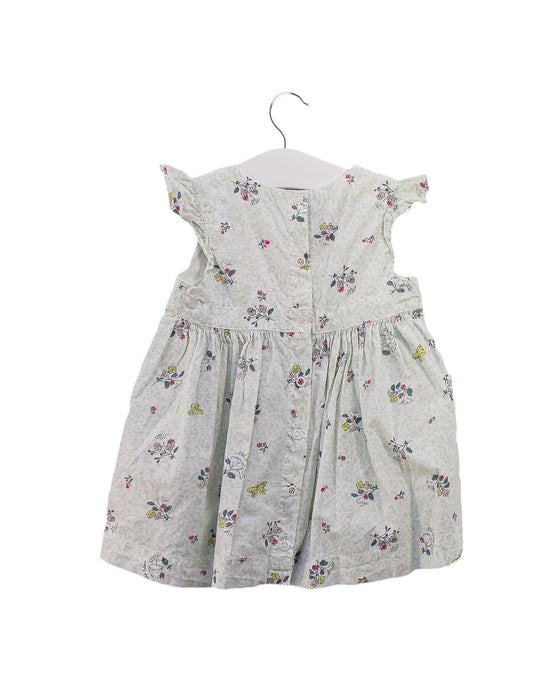 A White Short Sleeve Dresses from Petit Bateau in size 3-6M for girl. (Back View)