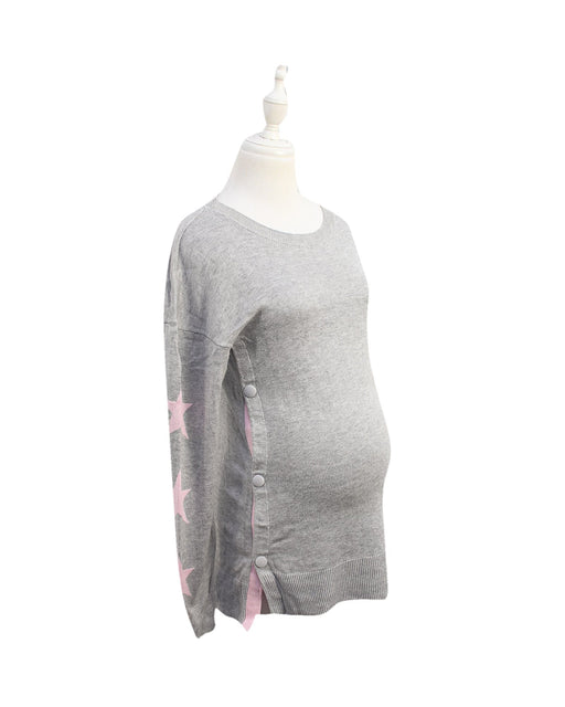 A Grey Knit Sweaters from Seraphine in size XS for maternity. (Front View)