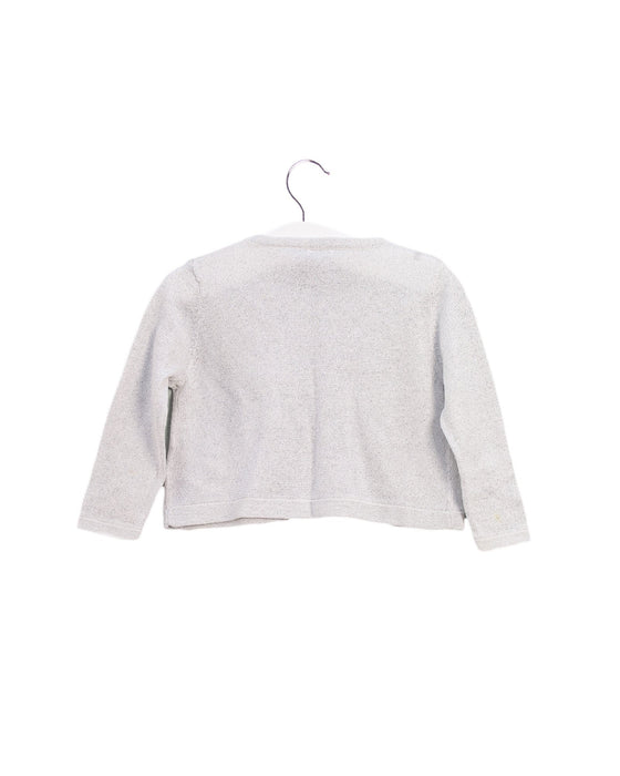 A Silver Cardigans from Petit Bateau in size 6-12M for girl. (Back View)