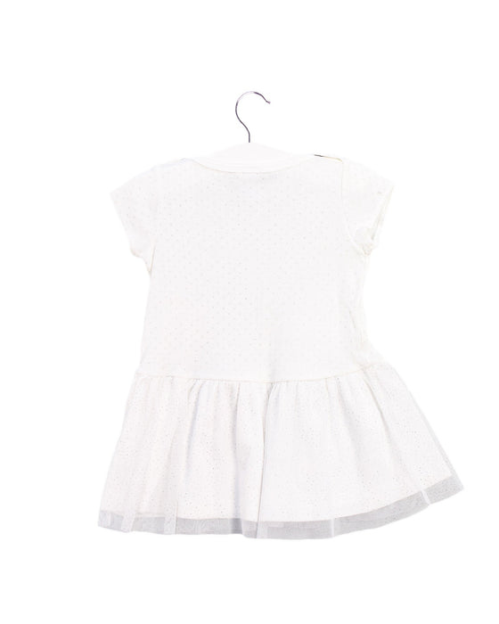A White Short Sleeve Dresses from Petit Bateau in size 3-6M for girl. (Back View)