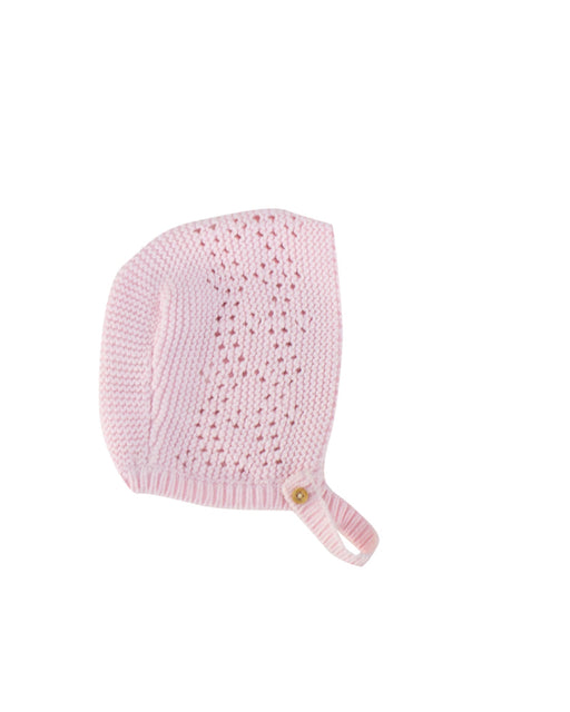 A Pink Winter Hats from Gocco in size 3-6M for girl. (Front View)