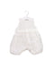 A White Rompers from Chickeeduck in size 6-12M for girl. (Front View)