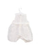 A White Rompers from Chickeeduck in size 6-12M for girl. (Back View)