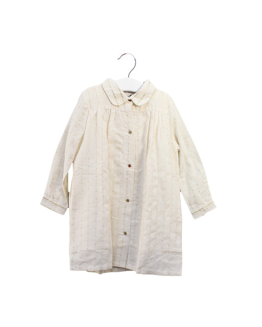 A Ivory Long Sleeve Dresses from Excuse My French in size 2T for girl. (Front View)