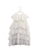 A Ivory Short Sleeve Dresses from Velveteen in size 4T for girl. (Front View)