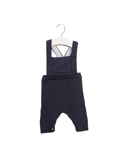 A Navy Long Overalls from Jacadi in size 0-3M for boy. (Front View)