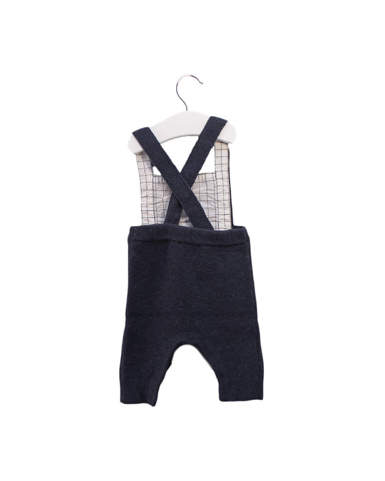 A Navy Long Overalls from Jacadi in size 0-3M for boy. (Back View)
