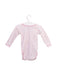 A Pink Long Sleeve Bodysuits from Petit Bateau in size 3-6M for girl. (Back View)