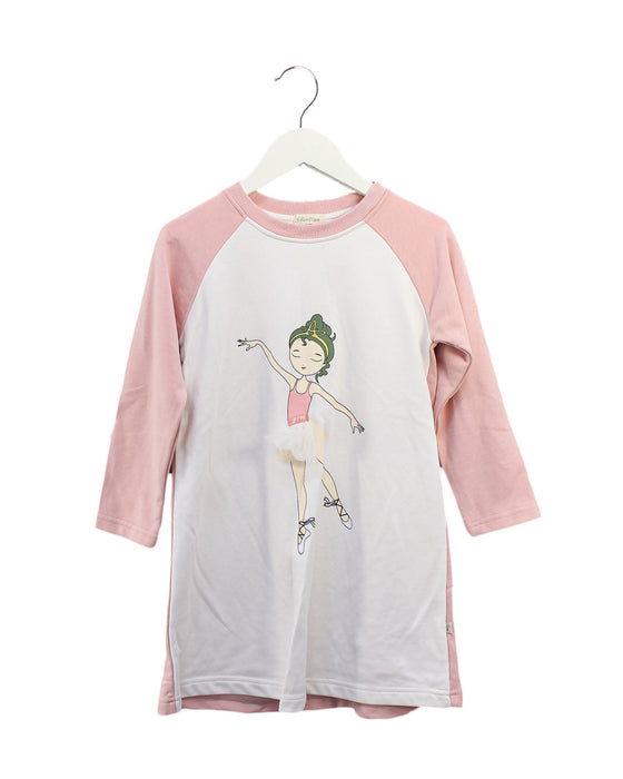 A Pink Sweater Dresses from Felix & Mina in size 10Y for girl. (Front View)