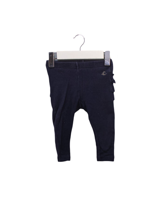 A Navy Leggings from Petit Bateau in size 3-6M for girl. (Front View)