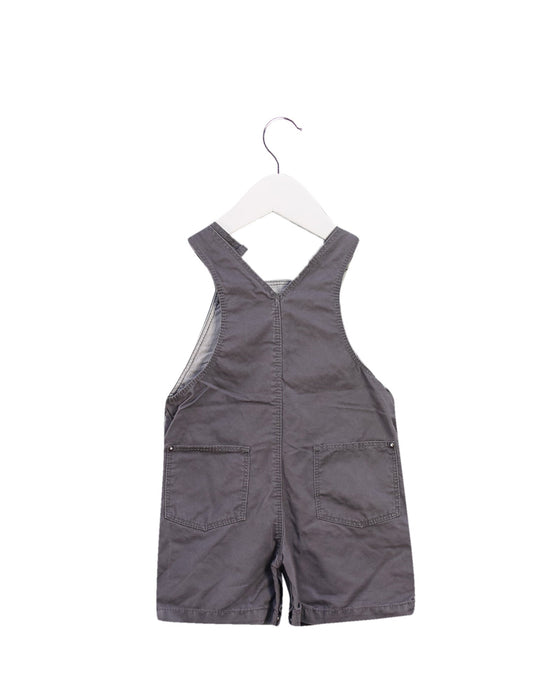 A Grey Overall Shorts from Petit Bateau in size 3-6M for boy. (Back View)