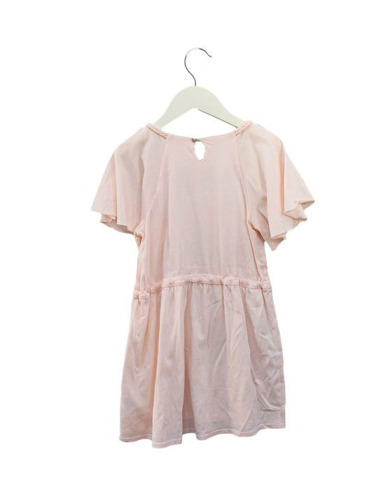 A Pink Short Sleeve Dresses from Carrément Beau in size 4T for girl. (Back View)