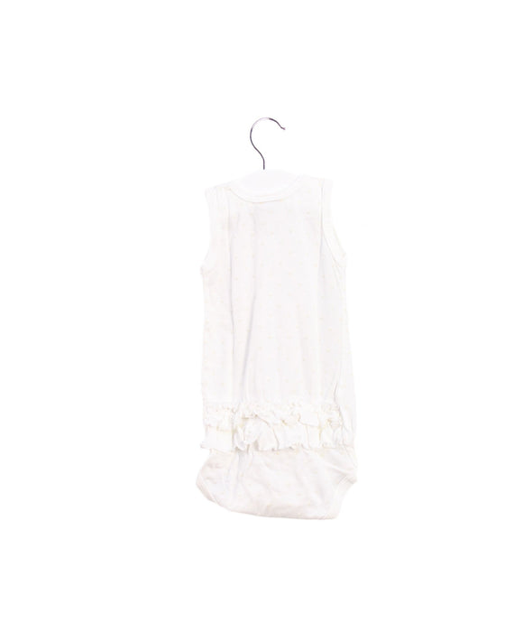 A White Sleeveless Bodysuits from Petit Bateau in size 0-3M for girl. (Back View)