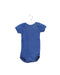 A Blue Short Sleeve Bodysuits from Petit Bateau in size 0-3M for boy. (Front View)