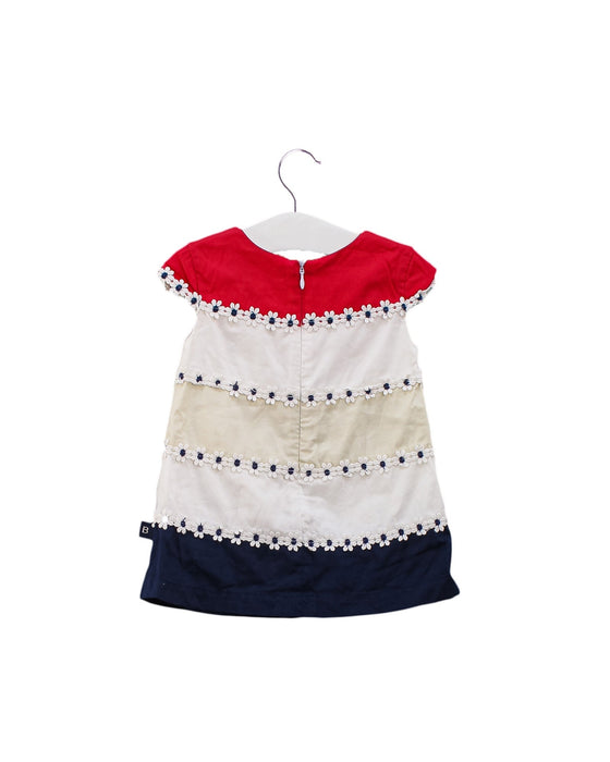A Multicolour Sleeveless Dresses from Boboli in size 6-12M for girl. (Back View)