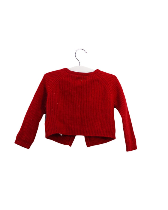 A Red Cardigans from Burberry in size 6-12M for girl. (Back View)
