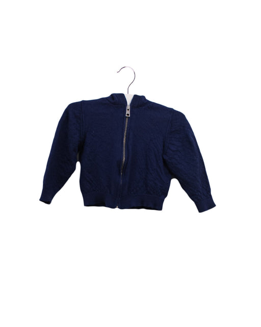 A Blue Lightweight Jackets from Dolce & Gabbana in size 6-12M for girl. (Front View)